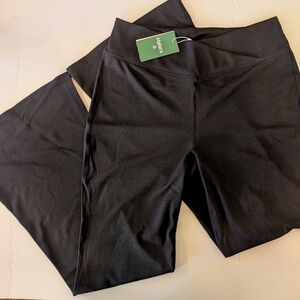 Halara Crossover High Waisted Back Pockets Waffle Casual Flare Pants XL